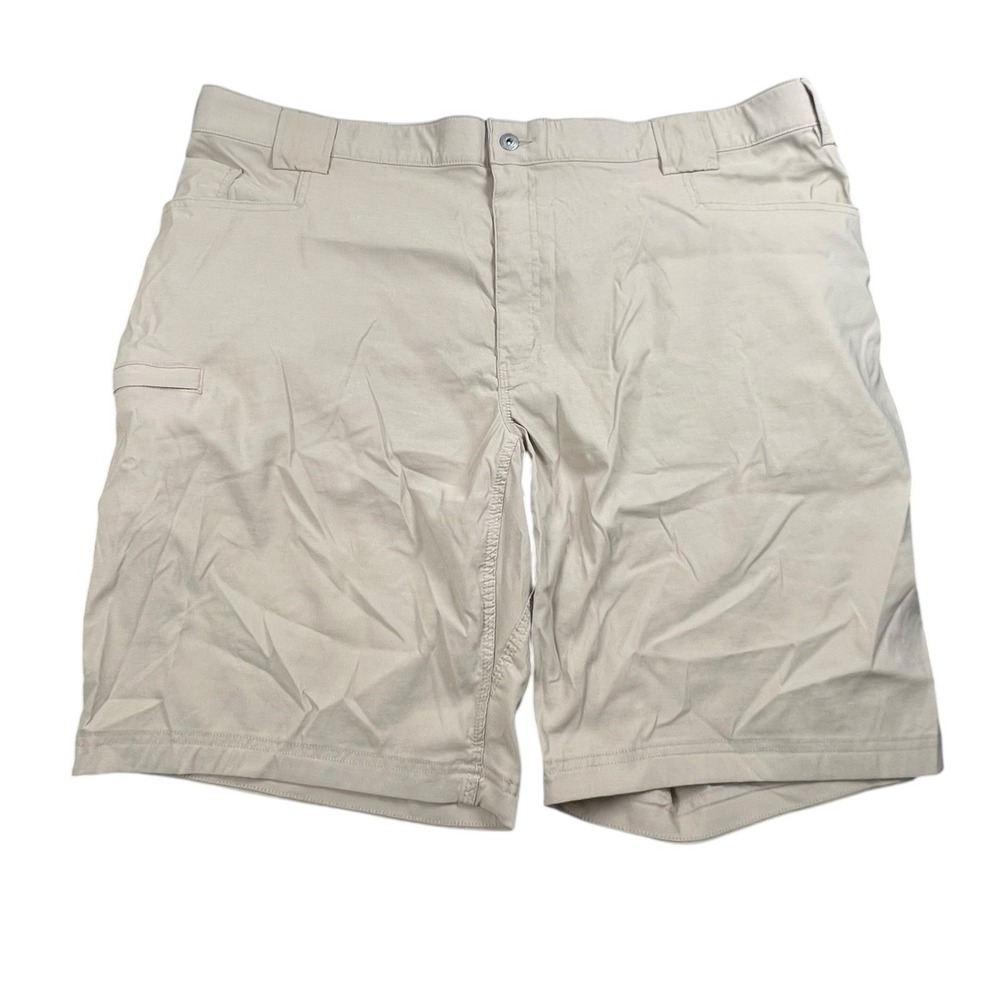 Duluth Trading Co Mens 48 Tan Flex Dry On The Fly 11" Inseam Cargo Shorts